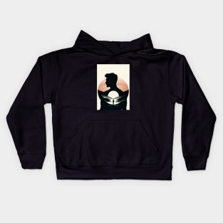 man silhouette Kids Hoodie